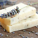 Home-made soap with lavender